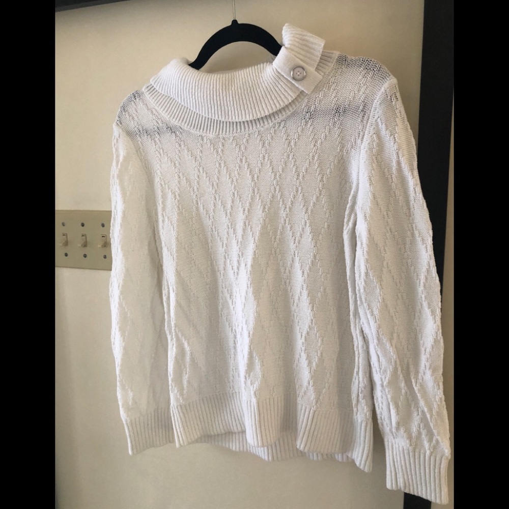 White Cable knit Sweater Christopher Banks